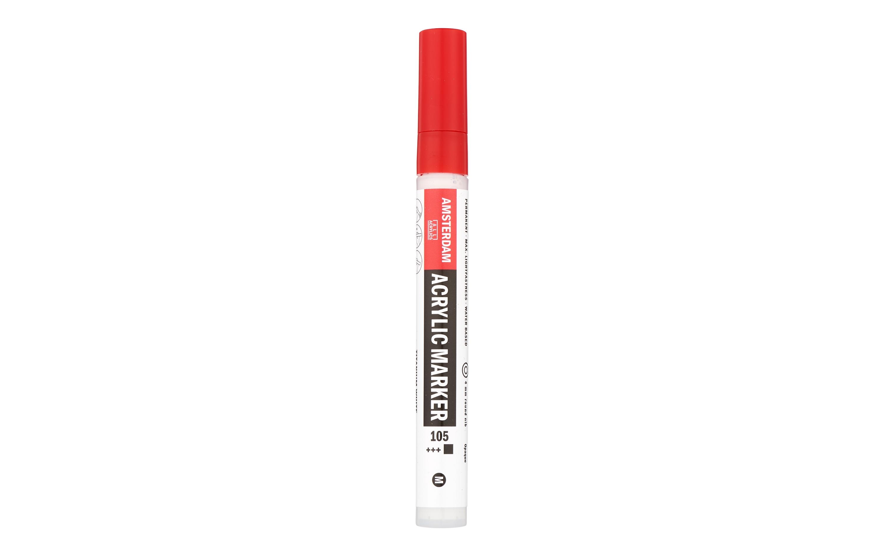 Acrylmarker M 105 Weiss DeckendSchnelltrocknender Acrylstift mit hoher Lichtechtheit (+++)