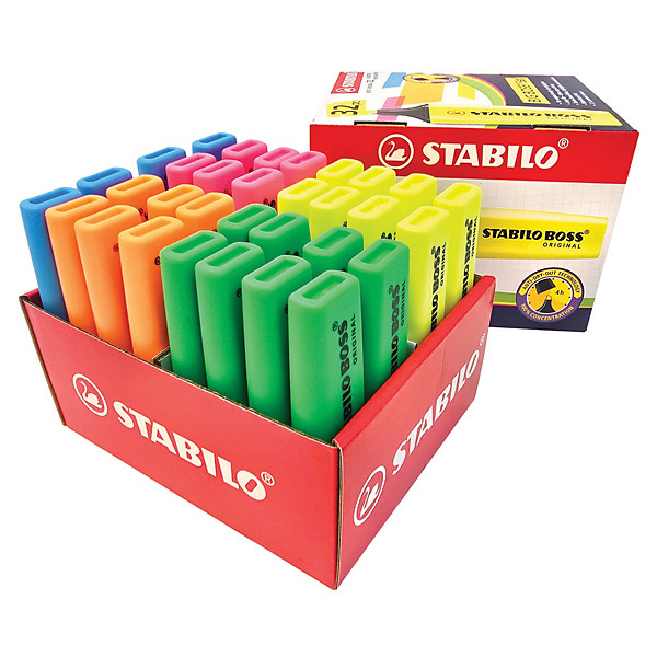 Stabilo Boss Original, pack de 32 surligneurs assortis