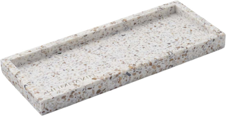 Humdakin Terrazzo tray 10 x 25 Hvid & beige