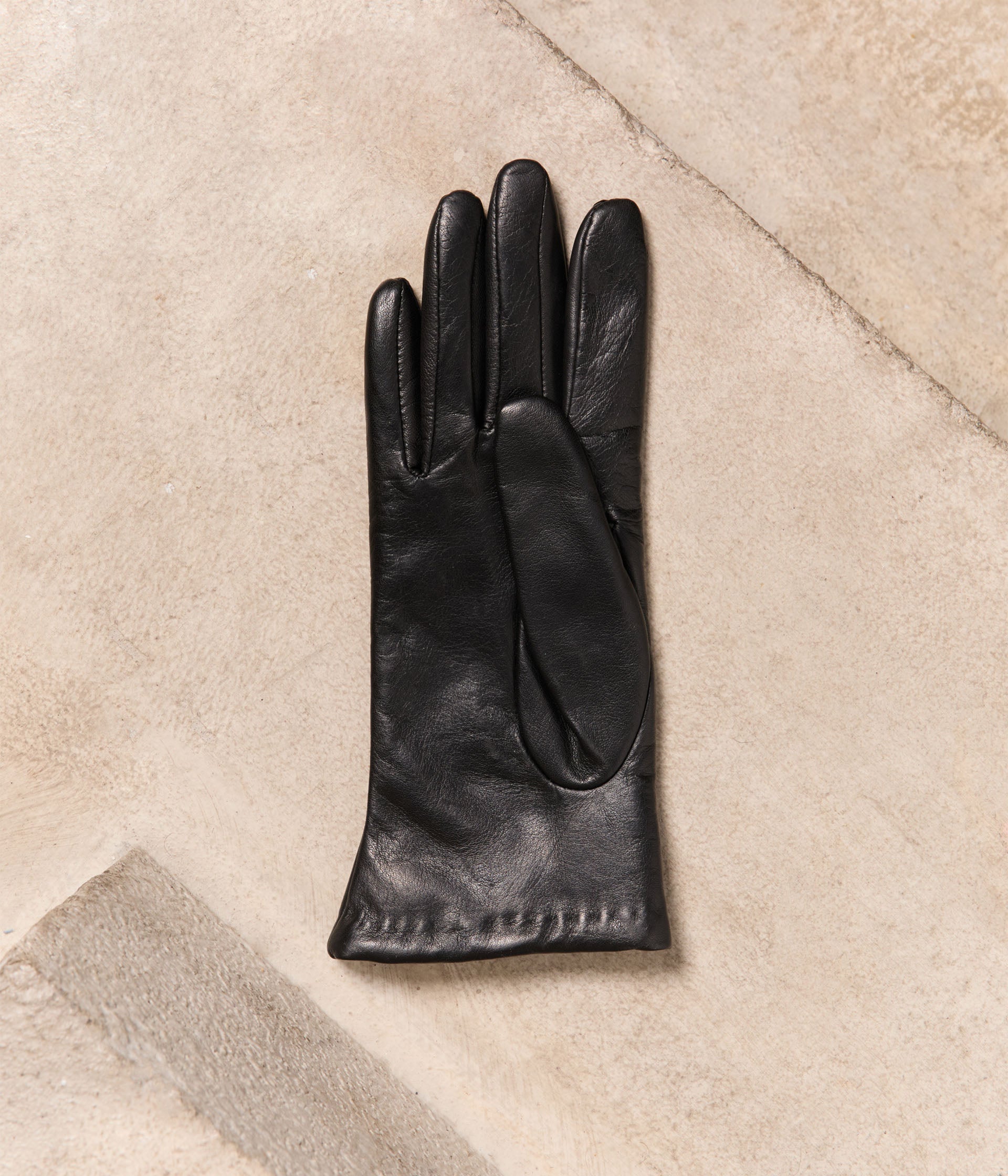Gants cuir noir Carole