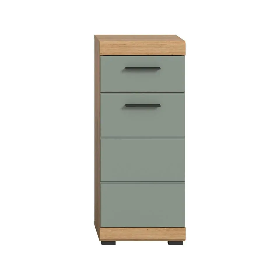 Hioshop Scout badkamerkast 1 deur- 1 lade salvie decor- eiken decor