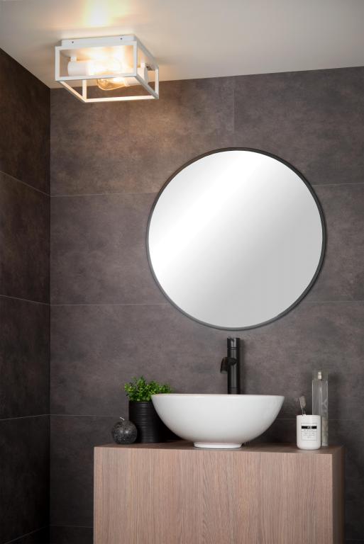 Lucide Carlyn plafondlamp badkamer IP54 zwart