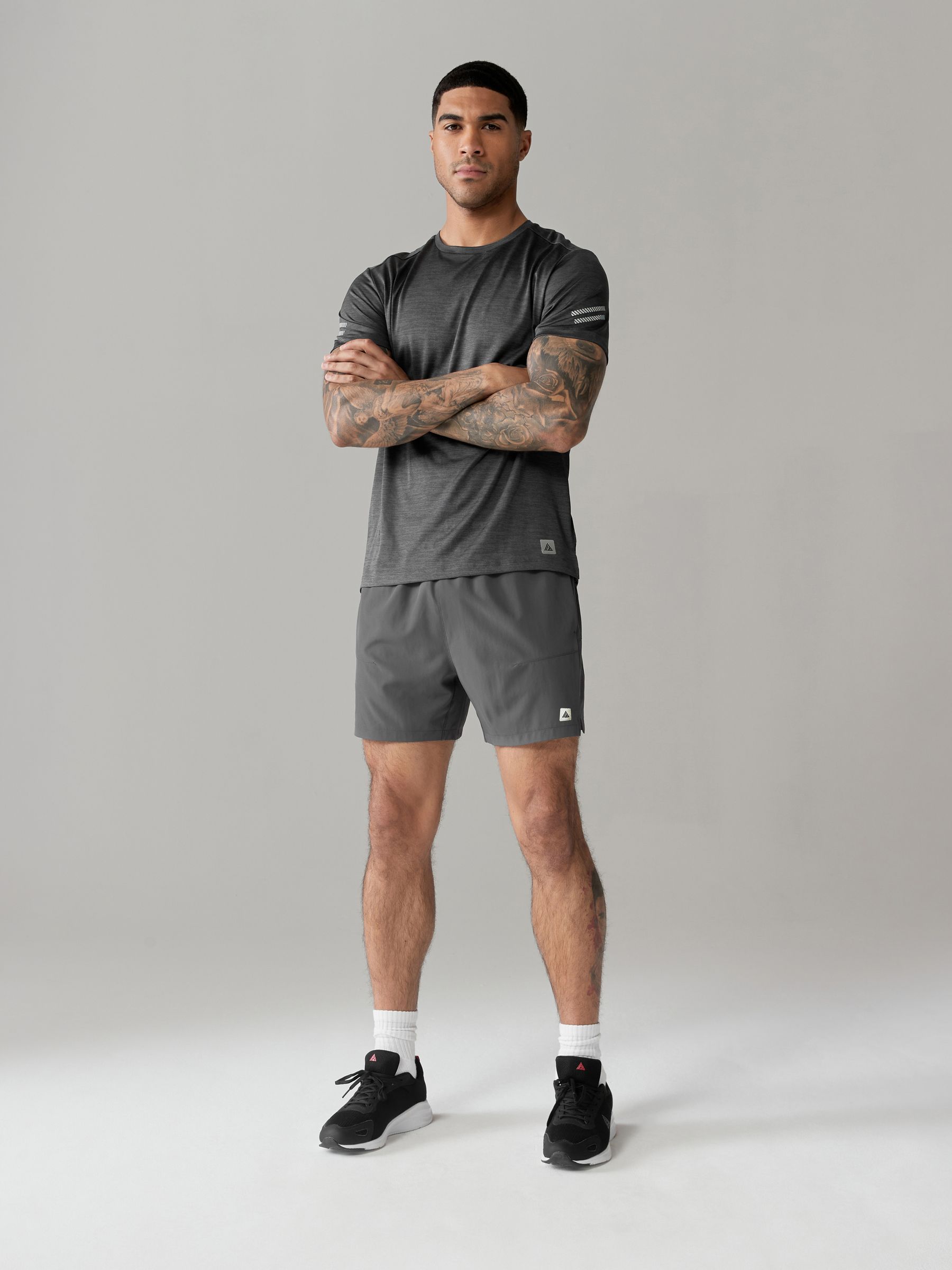 Leisteen grijs - 7 inch - Active sportschoolshort