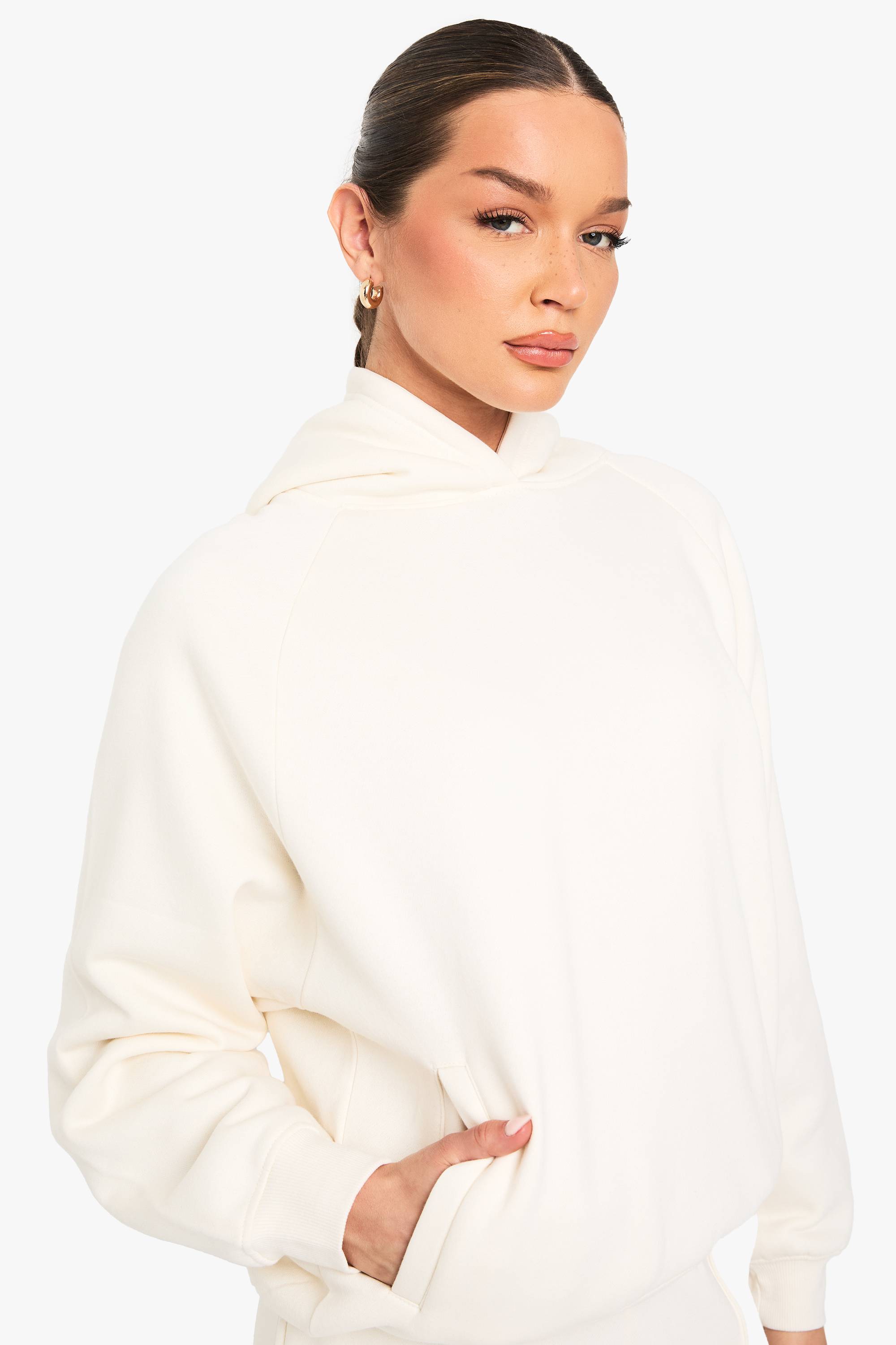 boohoo Sweat à capuche oversize à empiècements raglan