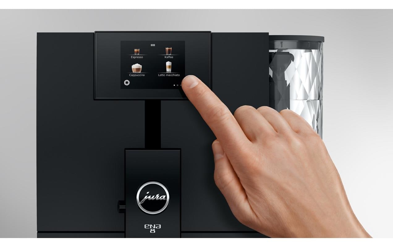 Kaffeevollautomat ENA 8 Full Metropolitan Black (SC)<br>Zweitassen-Vollautomat für 15 verschiedene Kaffee- und Milchgetränke
