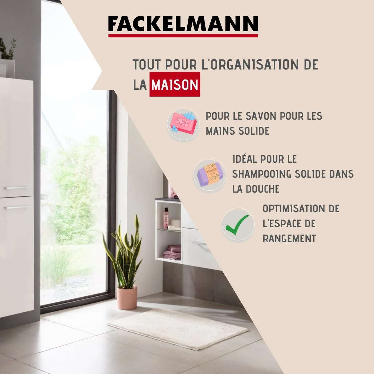 Porte-savon gris chromé Mare Fackelmann