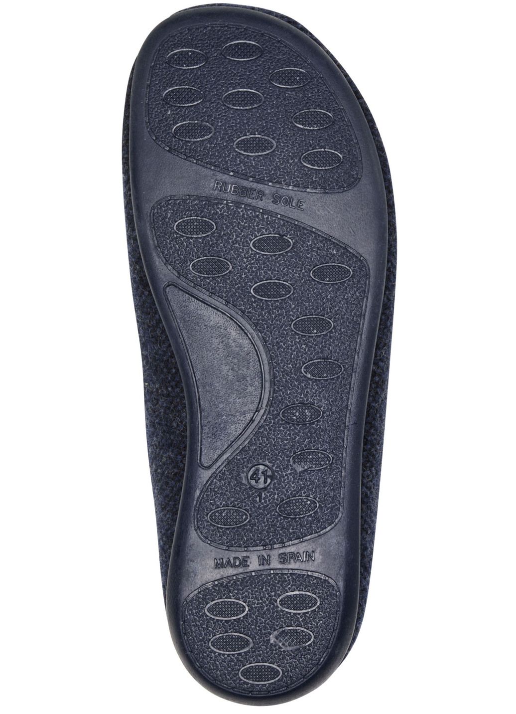 Pantoffel aus dezent gemustertem Textilmaterial