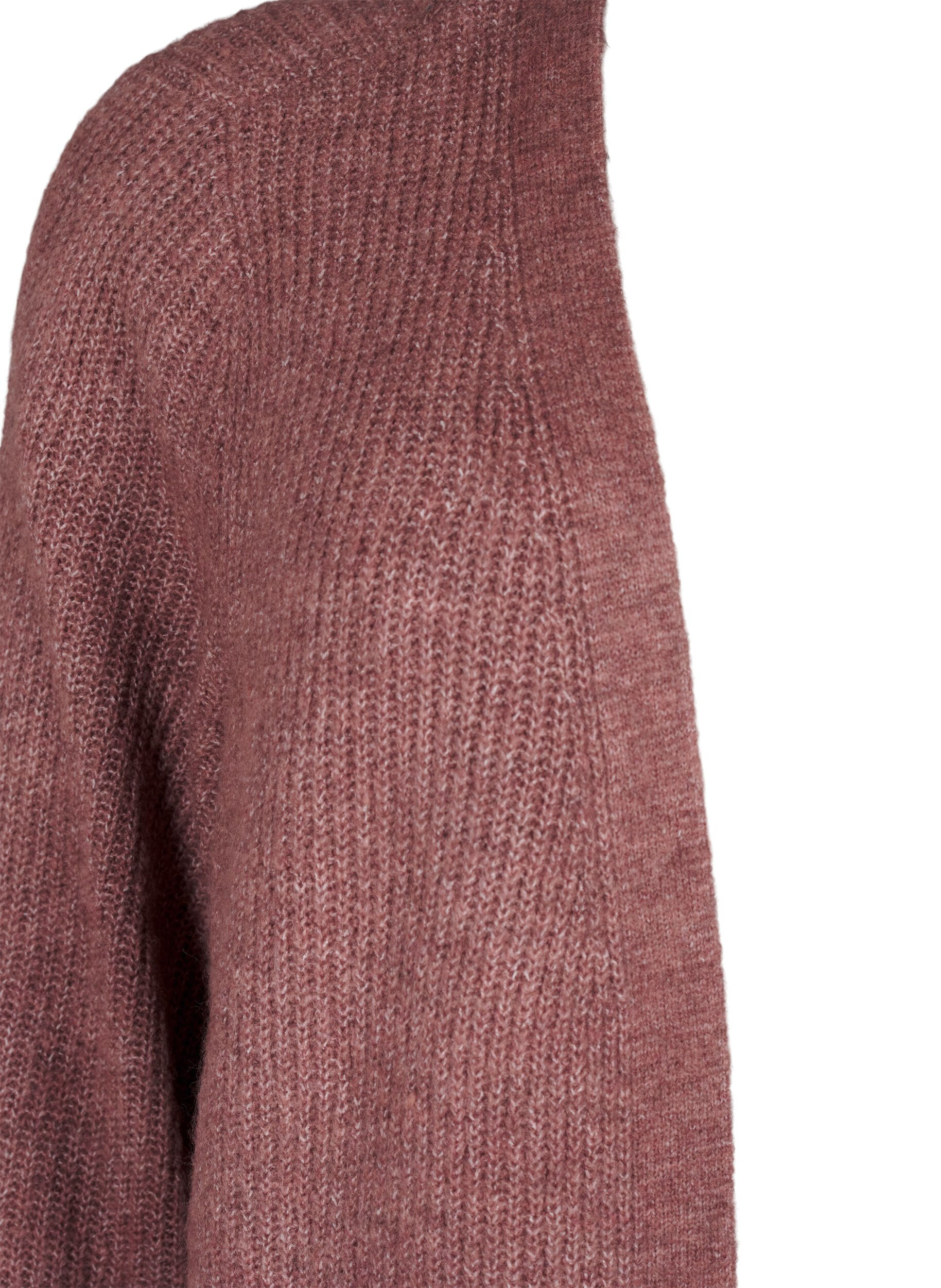 FLASH - Ribstrikket cardigan med slidser
