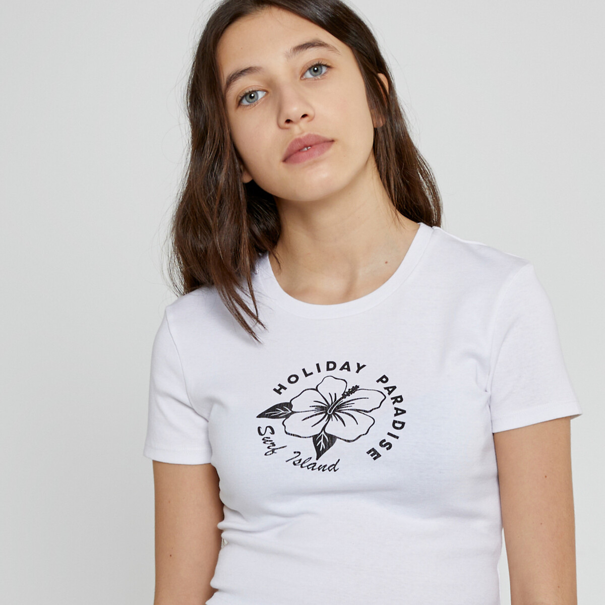 COLEÇÃO LA REDOUTE<br>Conjunto de 2 camisetas cropped estampadas