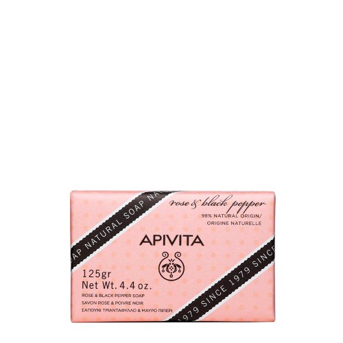 Apivita Sabonete Natural com Rosa e Pimenta Preta 125g