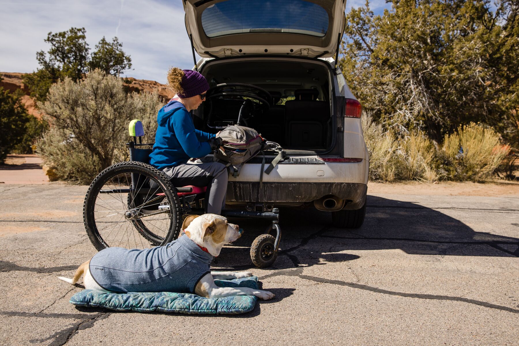 Lit pour chien basecamp™ léger et flexible pour un transport facile. Couleur: tidal teal (sarcelle) taille: m (23