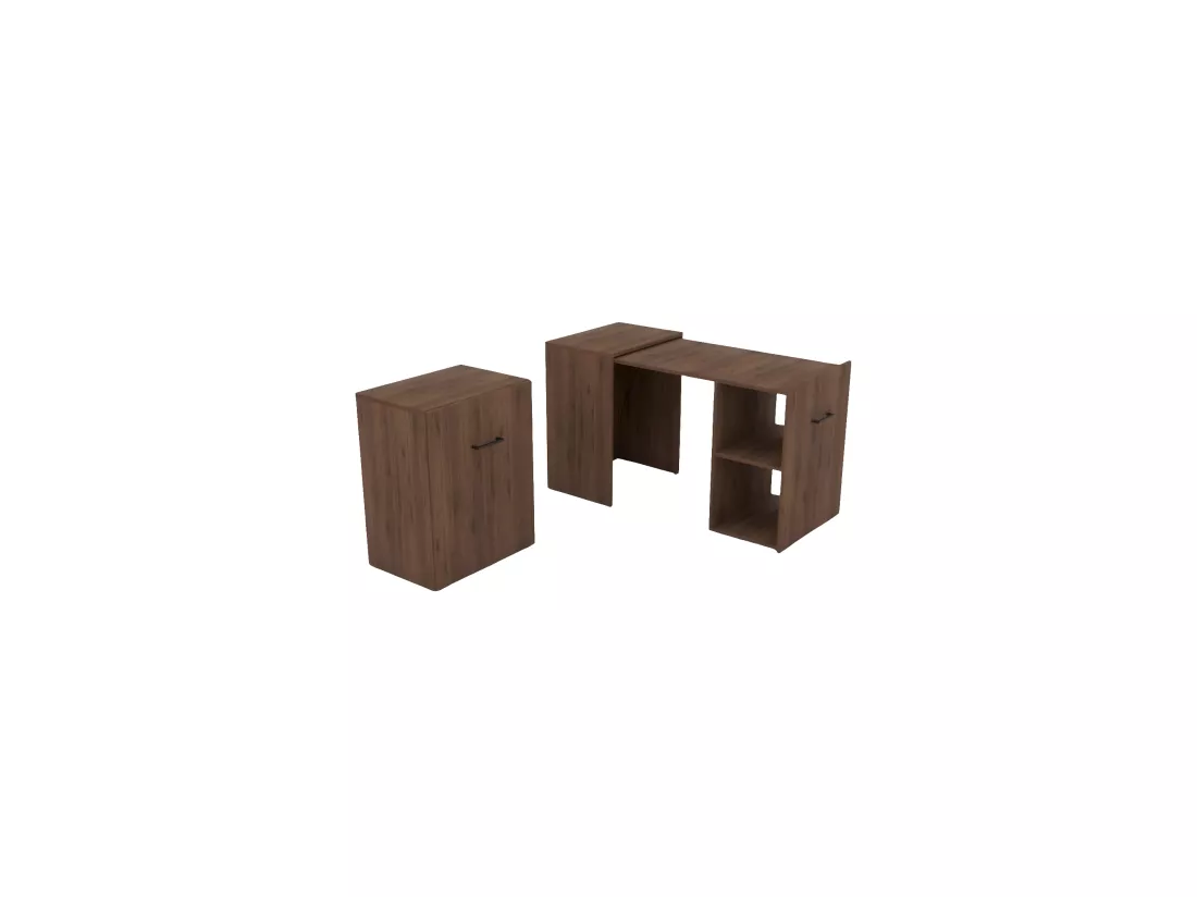 Bureau pliable spécial petite espace collection FLIP coloris chêne foncé.