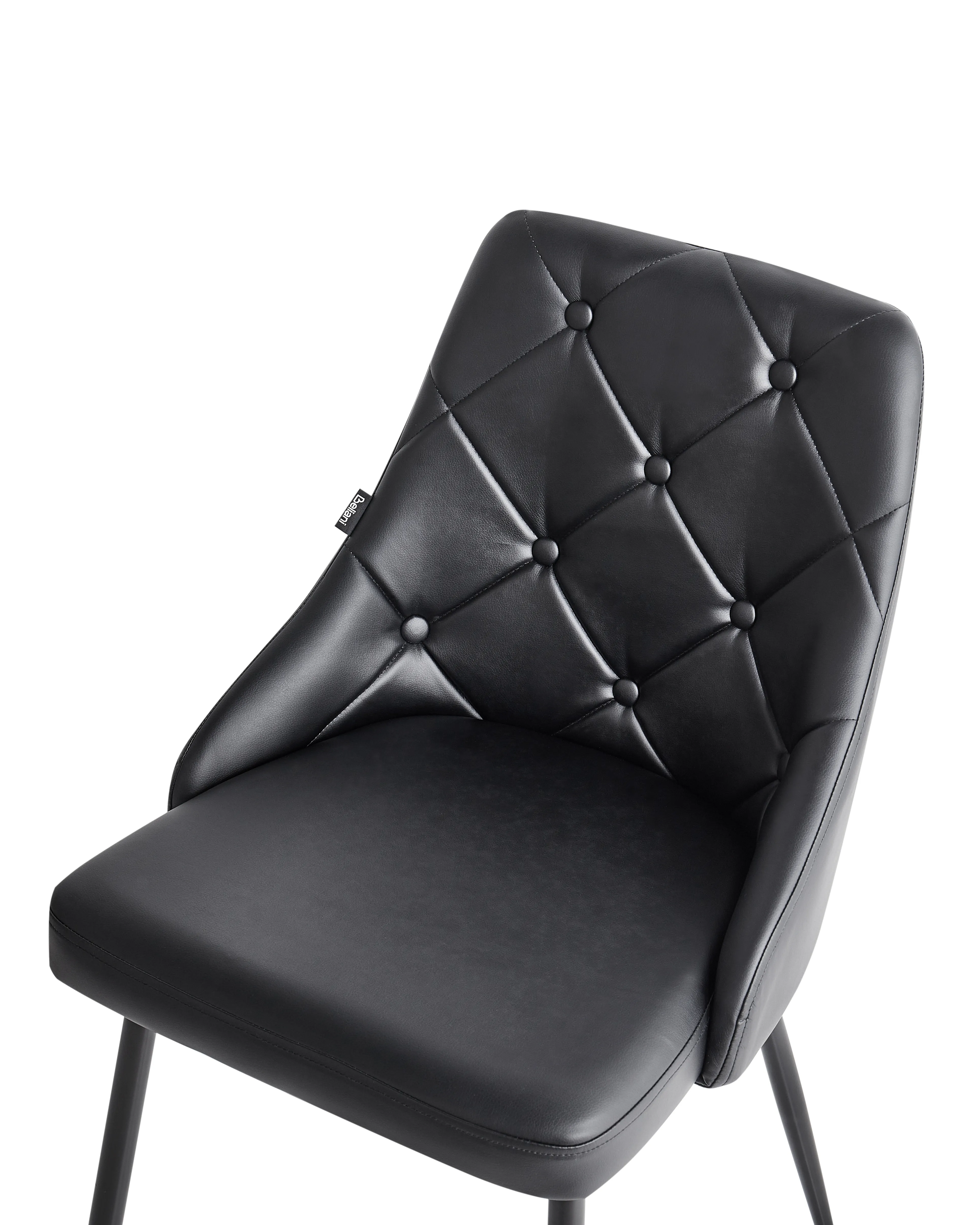 Set van 2 eetkamerstoelen VALERIE Kunstleer Zwart