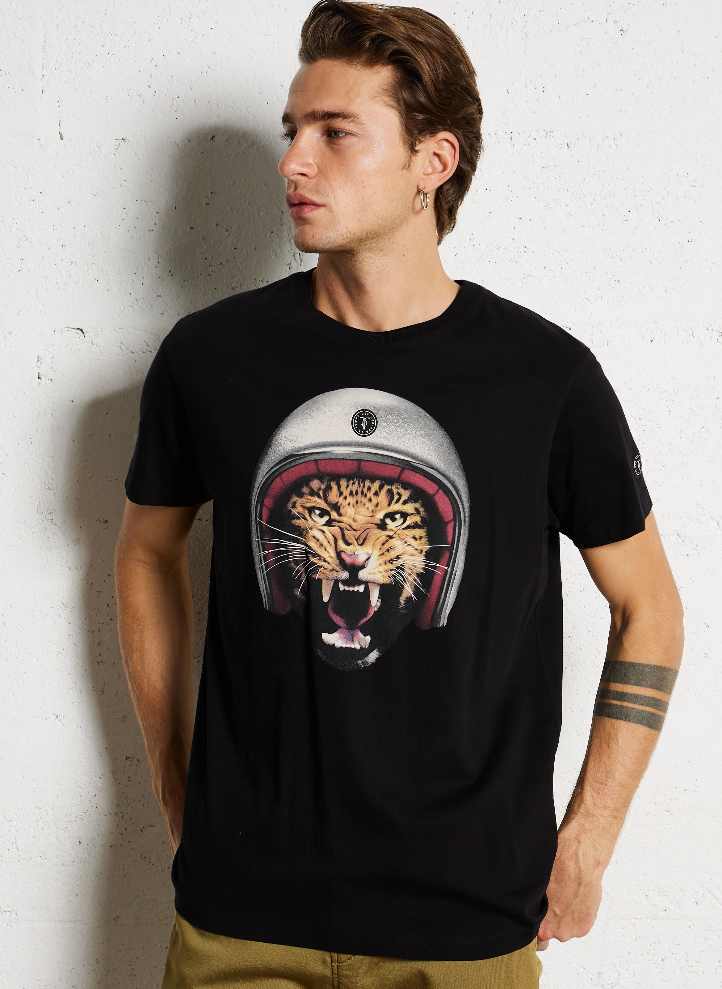 SETH - Tee-shirt ample imprimé en coton | Noir