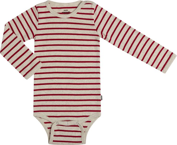Mads Nørgaard - Copenhagen Soft Striped Rib Body Red / nature mel