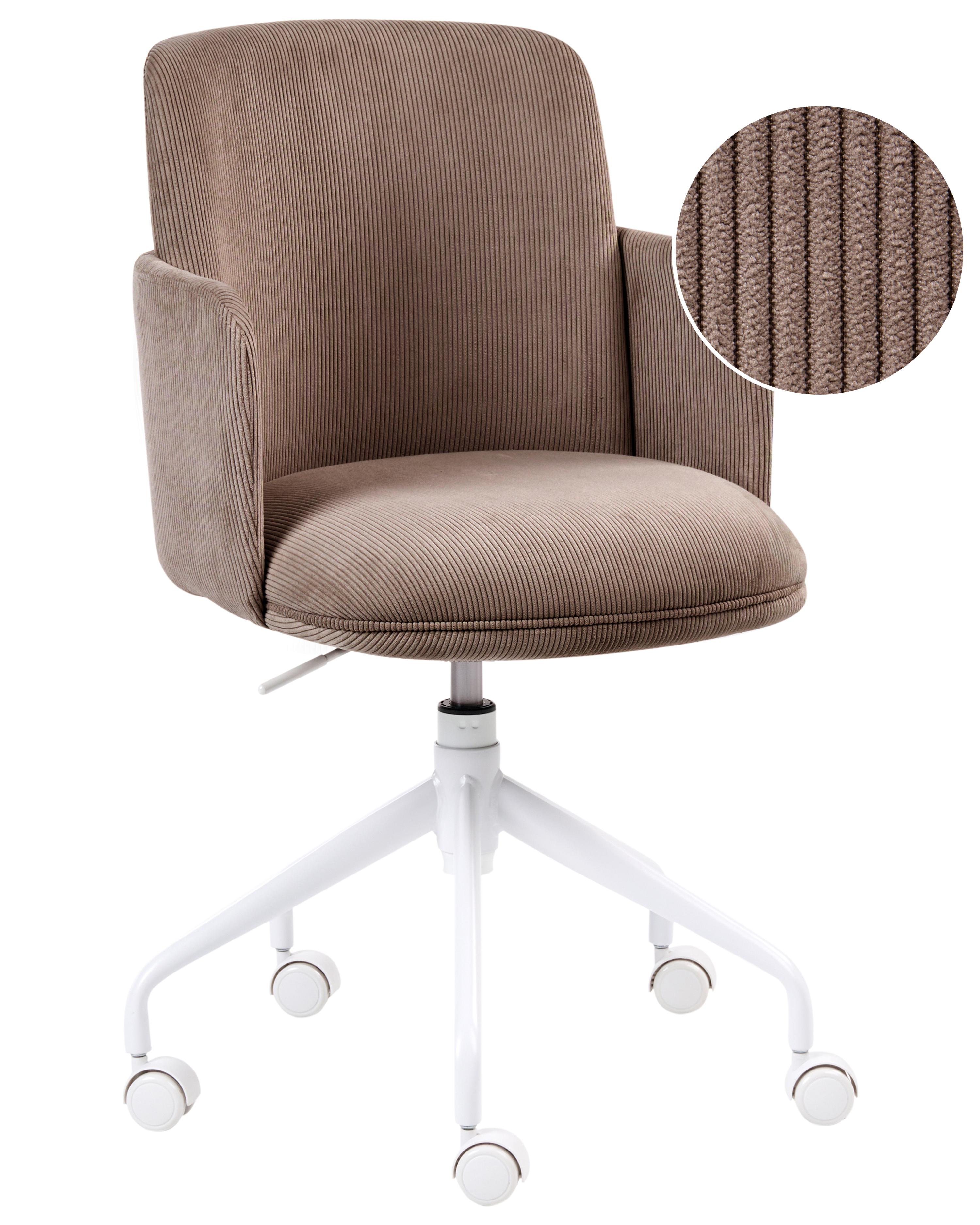 Bureaustoel DRYDEN Corduroy Bruin