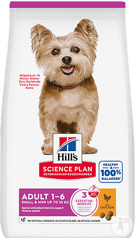 Hill's Science Plan Aliment Pour Chien Adult 1-6 Small & Mini Au Poulet Sachet 6kg