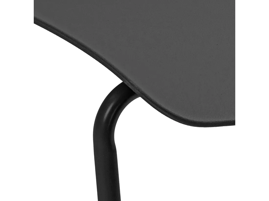 Chaise de conférence - Plastique & Chrome - Noir - Houma
