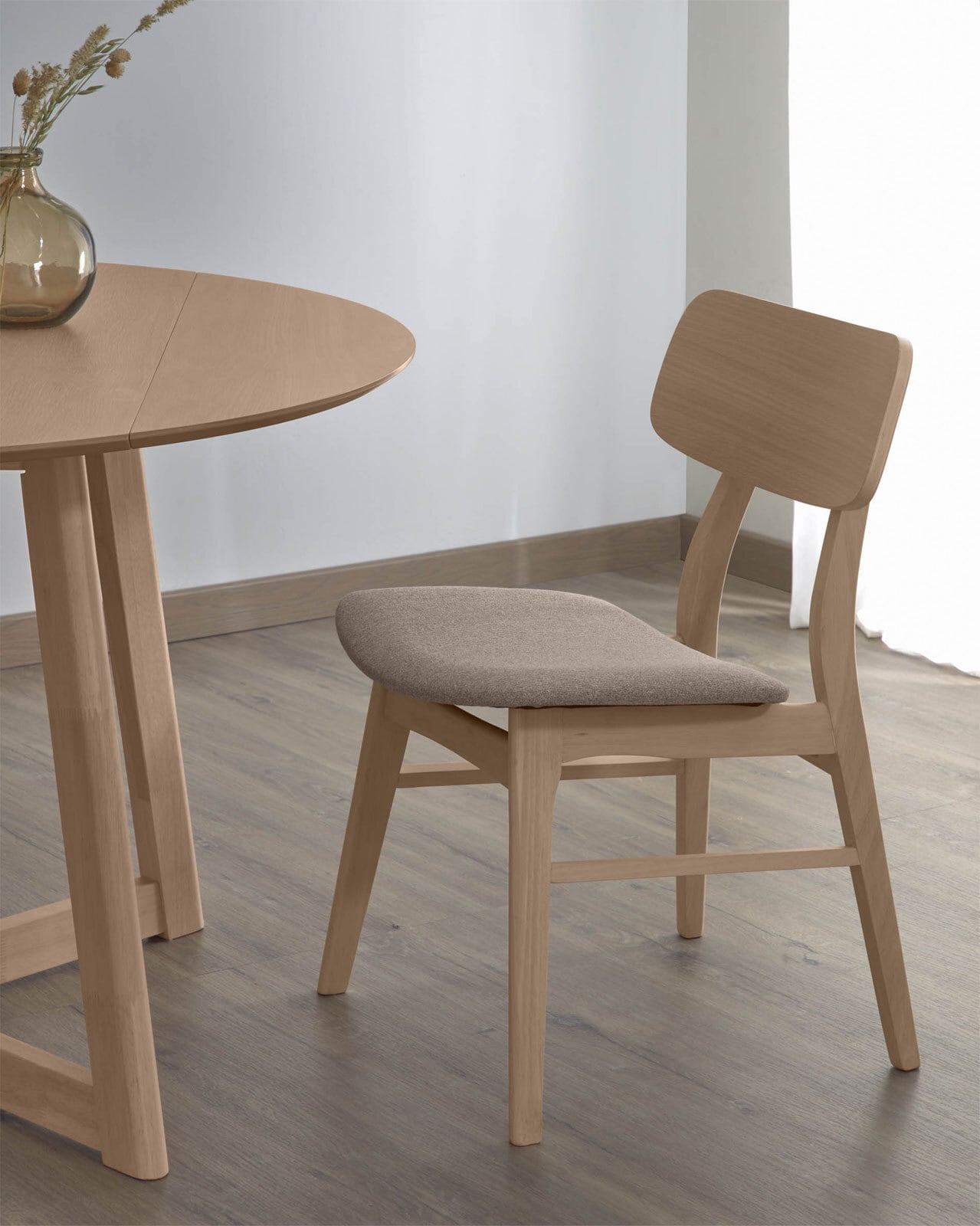 Kave Home Esszimmerstuhl SELIA 2er Set beige/ braun