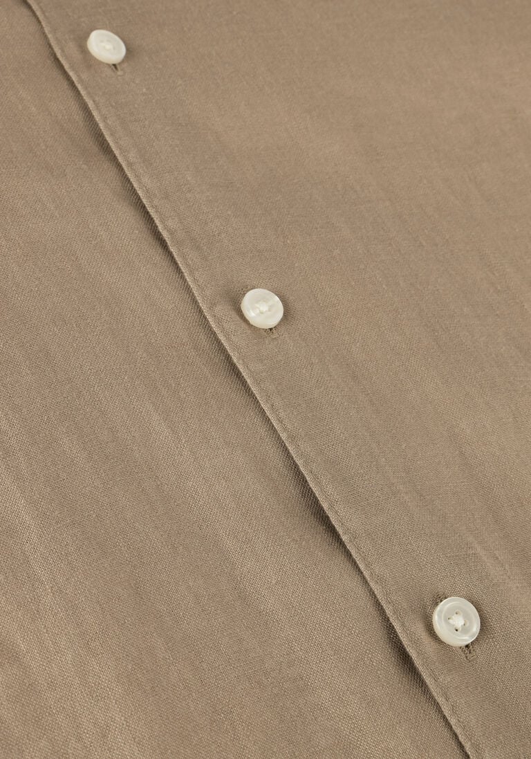 DRYKORN beige drykorn casual overhemd ramis