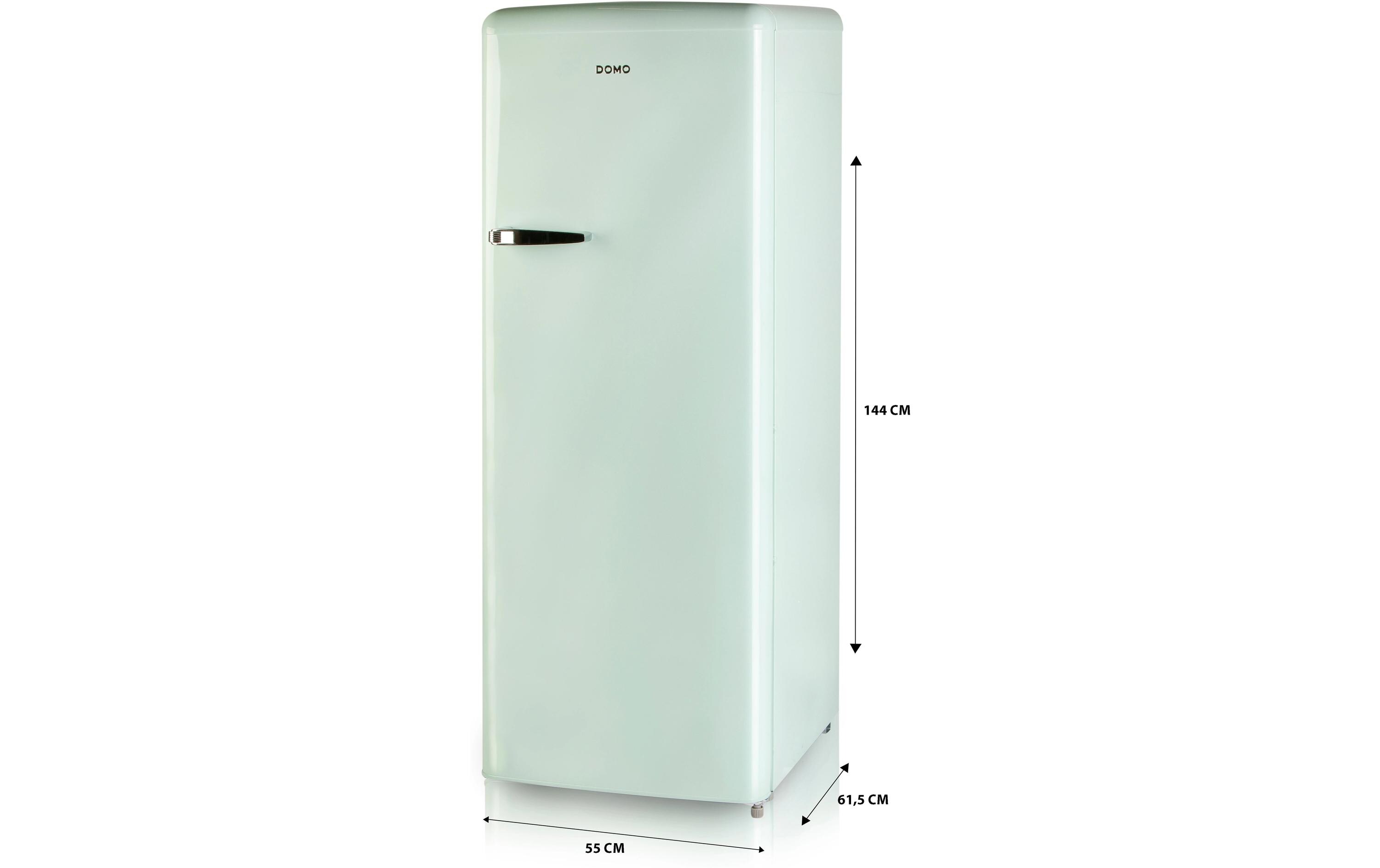 Kühlschrank DO91701R Hellgrün, Rechts<br>Freistehender Kühlschrank im Retro-Design