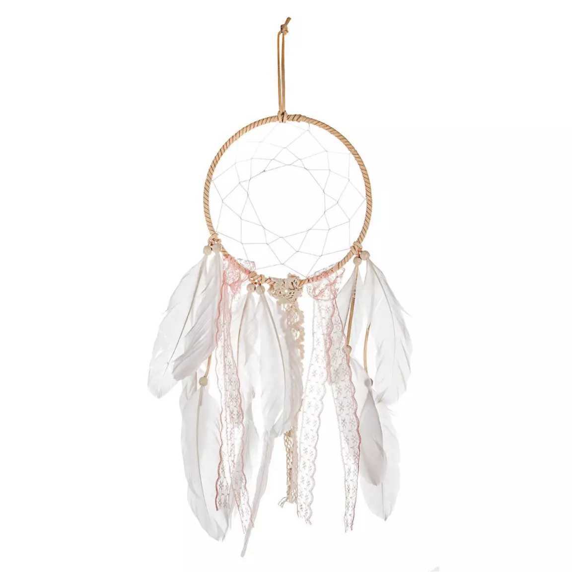 Attrape-rêves mural (L60 cm) Dentelle Blanc