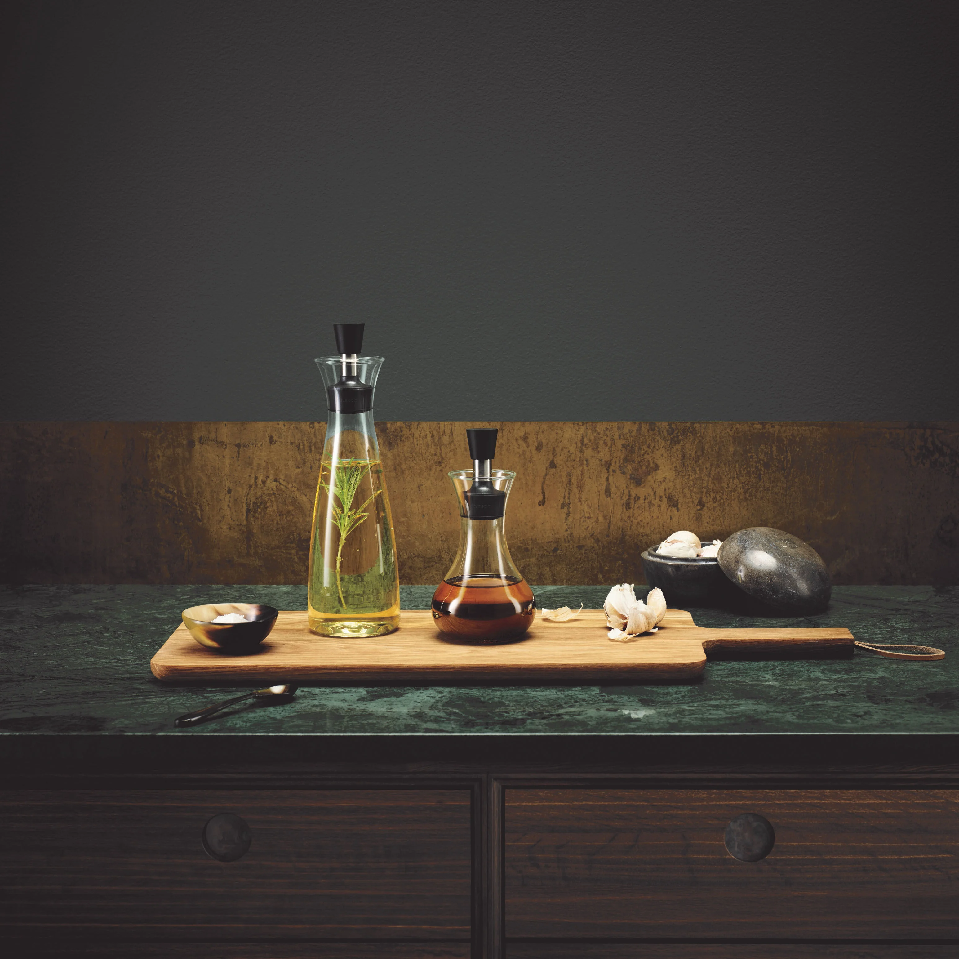 Shaker à vinaigrette métal | Transparent