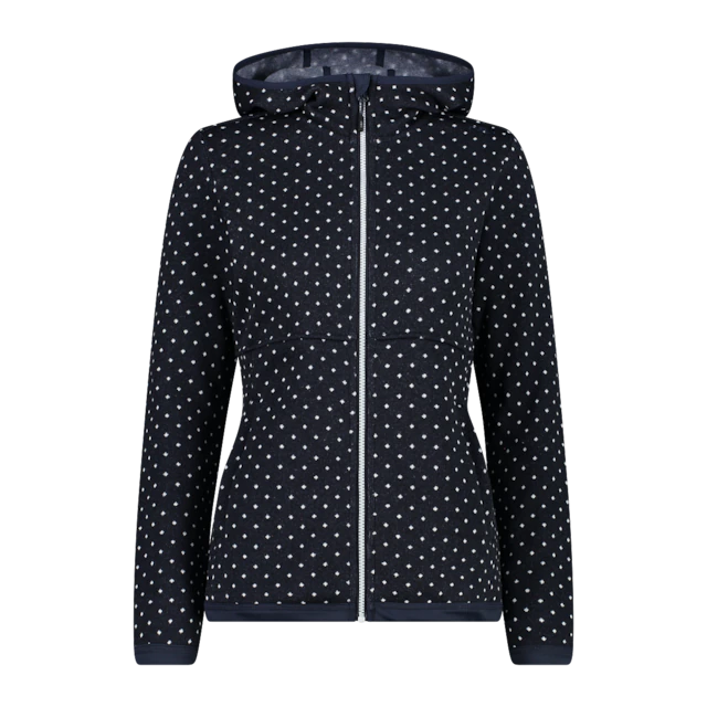 CMP Strickfleecejacke »WOMAN JACKET FIX HOOD« mit Kapuze wärmend, Übergangsjacke