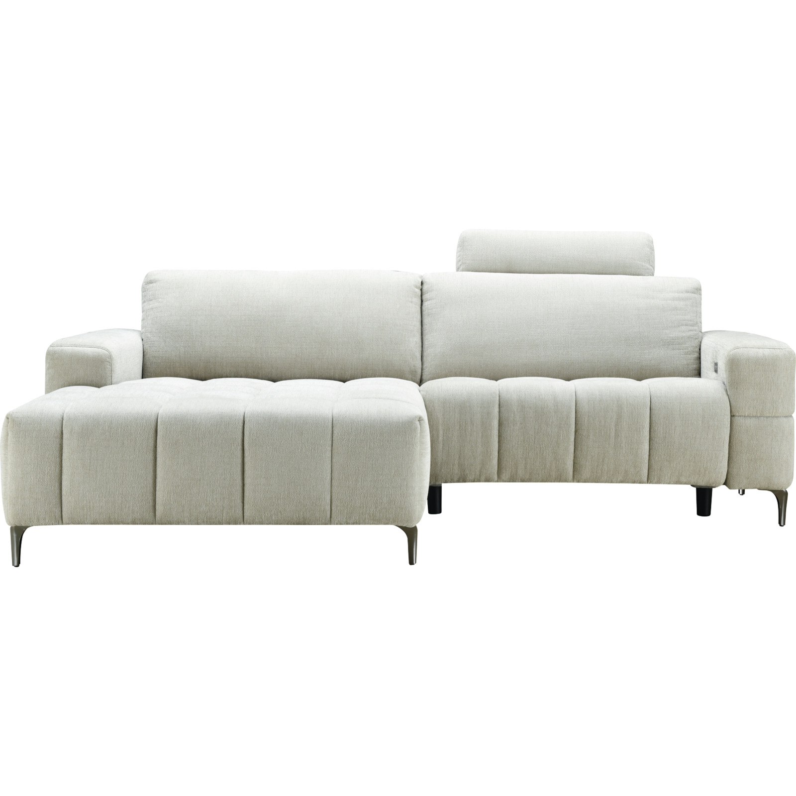 Ecksofa Duala Stoff beige, Recamière links