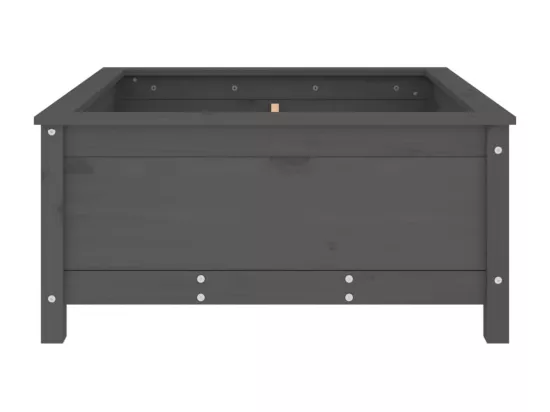 Jardinière bac lit surélevé bois marron 82.5 x 82.5 x 39 cm 02_0037944
