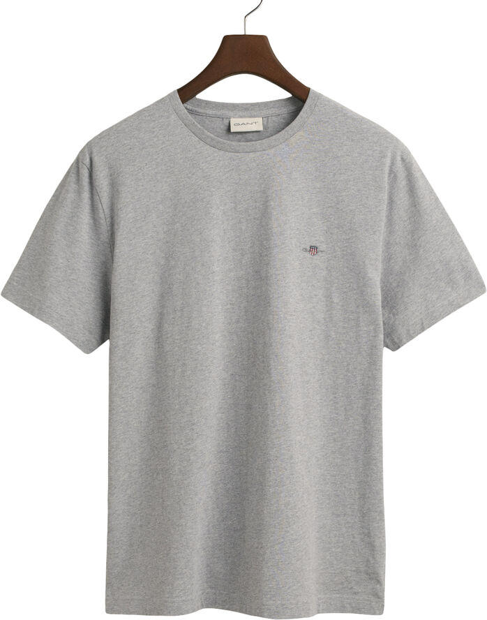 Gant REG SHIELD SS T-SHIRT Grey melange