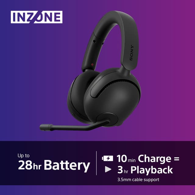 Sony Inzone H5 trådløse gaming-høretelefoner (sort)