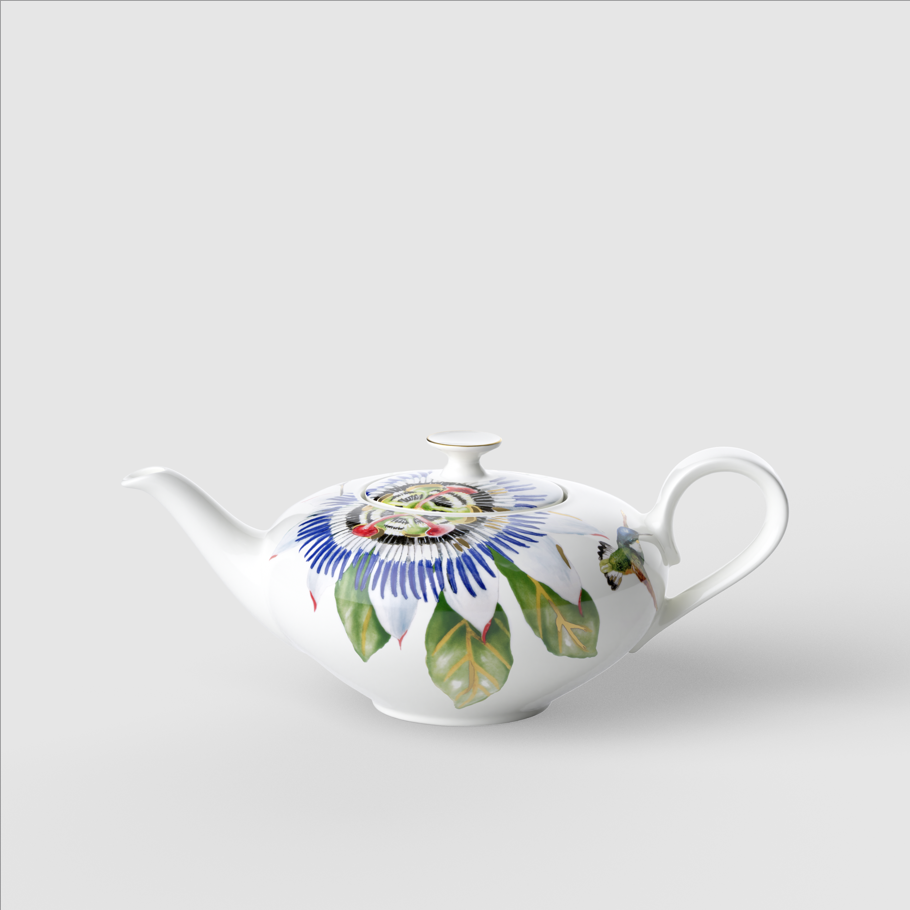 Amazonia Teapot Multi-colored, 27.1 oz, Premium Bone Porcelain