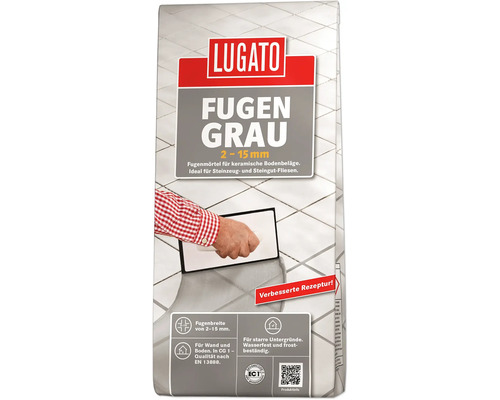 Lugato voegmortel grijs, 5 kg