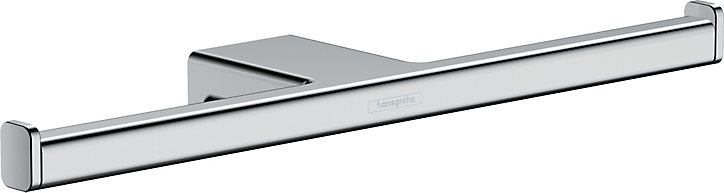 Porte rouleau papier toilette mural double l.30 cm chromé Addstoris Hansgrohe