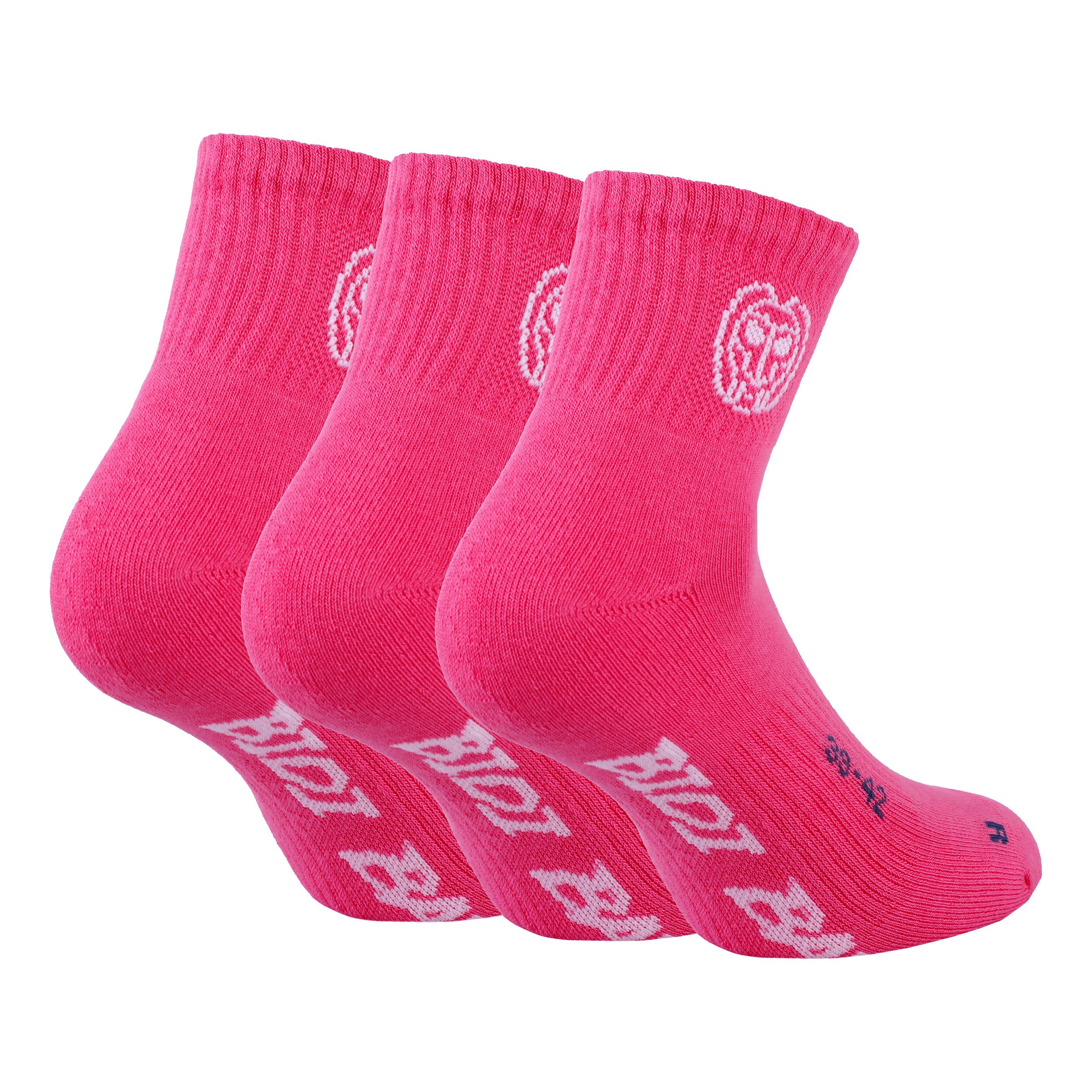 BIDI BADU Gila Ankle Tech Chaussettes De Sport Pack De 3 - Pink , Blanc