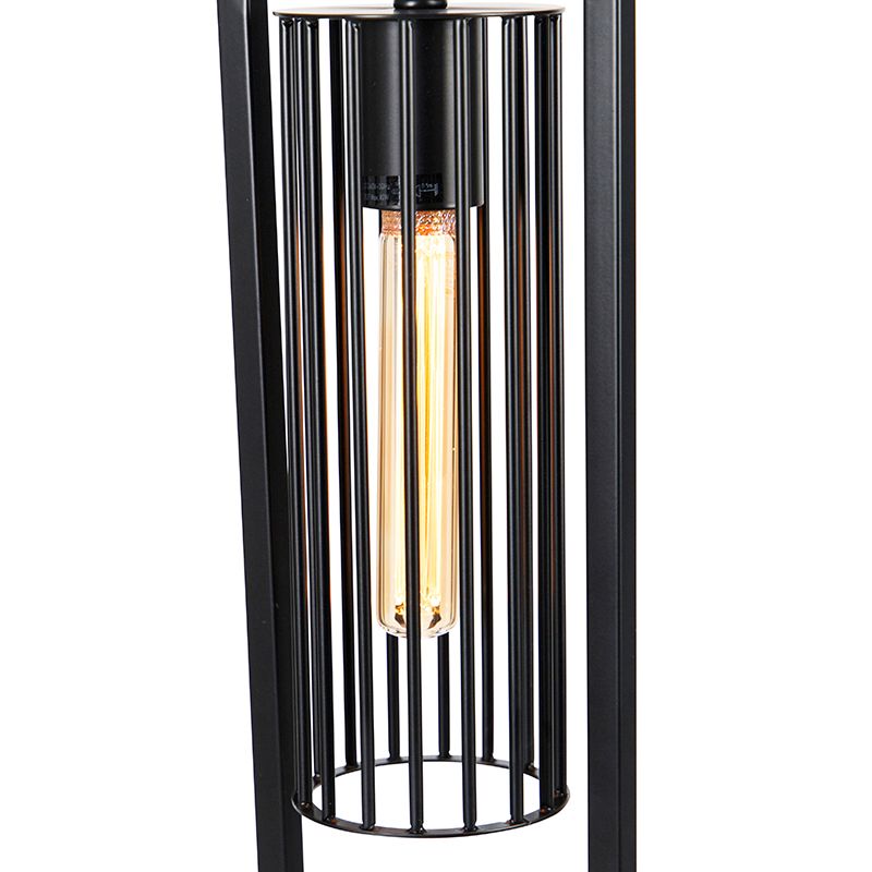 Moderne vloerlamp zwart - Balenco Wazo