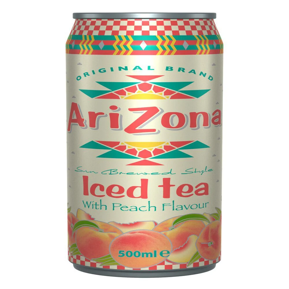 Canette boisson Arizona thé vert pêche miel 50cl