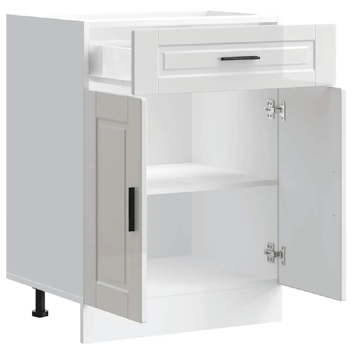 VIDAXL Armoire de cuisine Porto - Blanc brillant