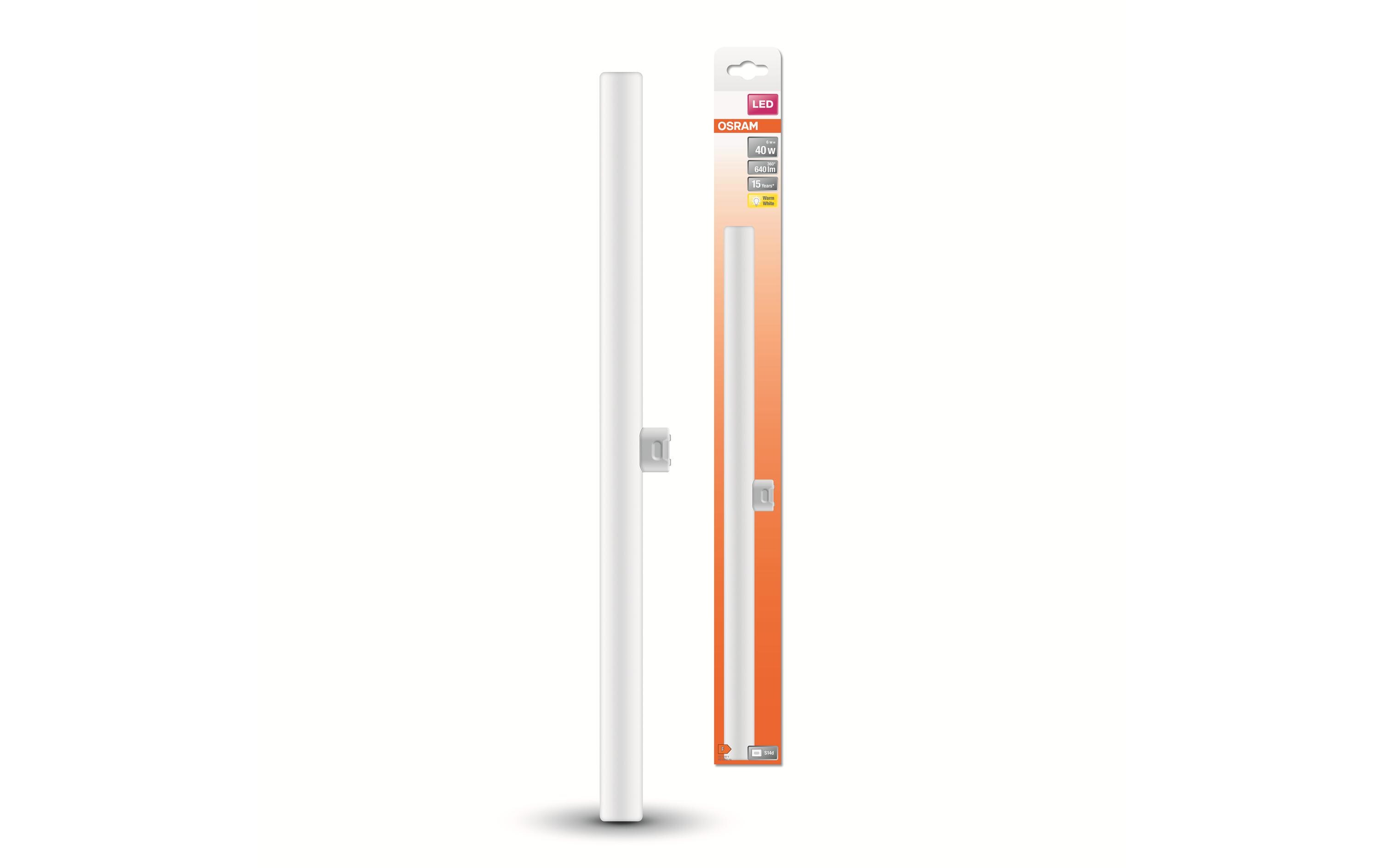 Röhre LEDinestra Base, 6W, S14d, WarmweissStabförmige LED-Lampen