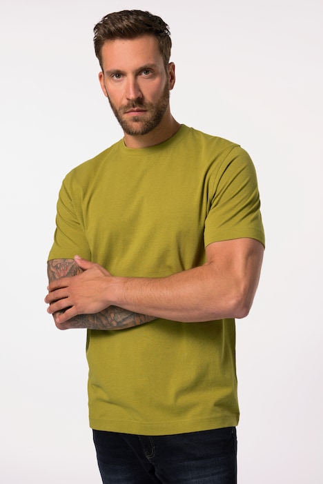 T-Shirt, Basic, Rundhals, gekämmte Baumwolle, bis 8XL
