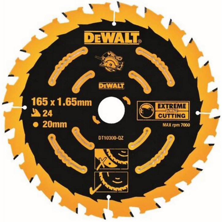Lame scie circulaire TCT 165 x20 36T DeWalt Extreme
