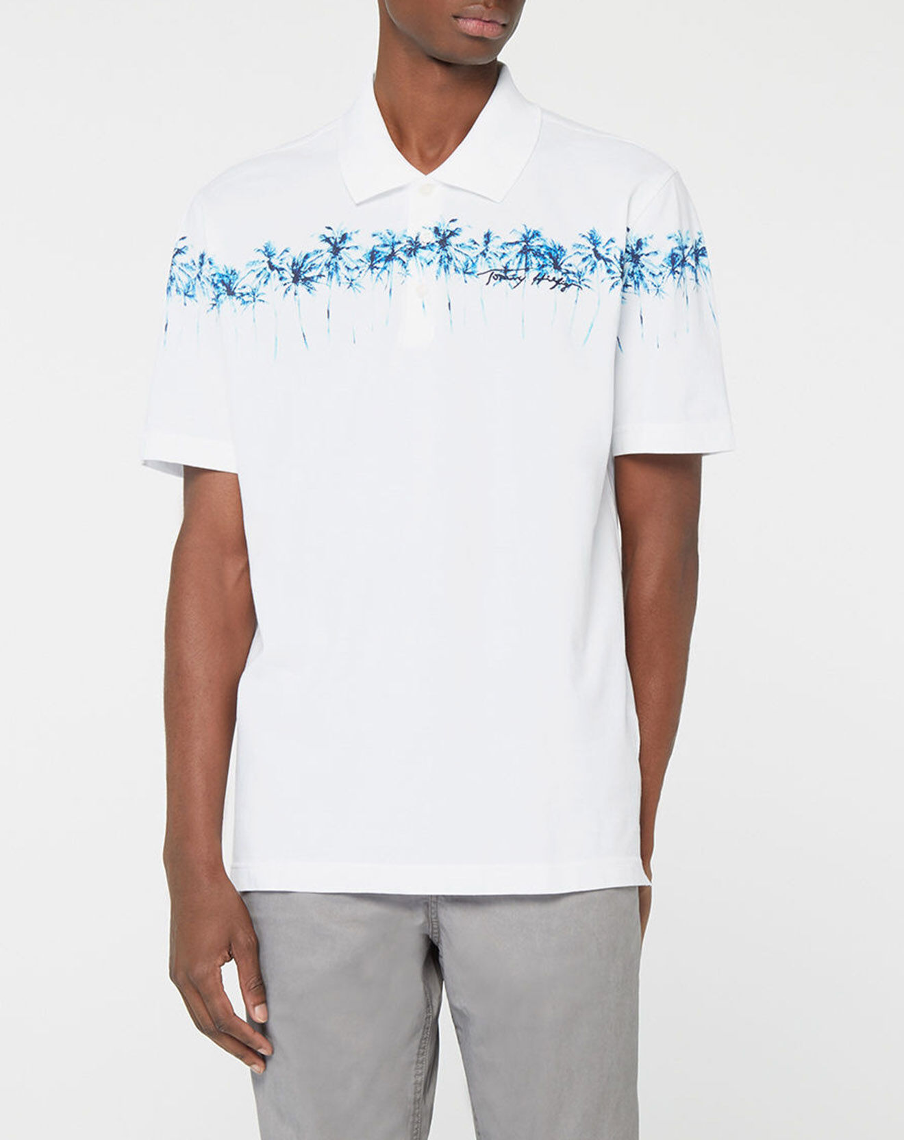 Tommy Hilfiger Polo Regular Placed Palm blanc