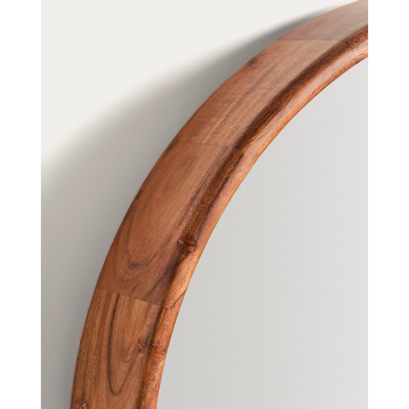 Miroir Berale en bois d’acacia Ø 49,5 cm