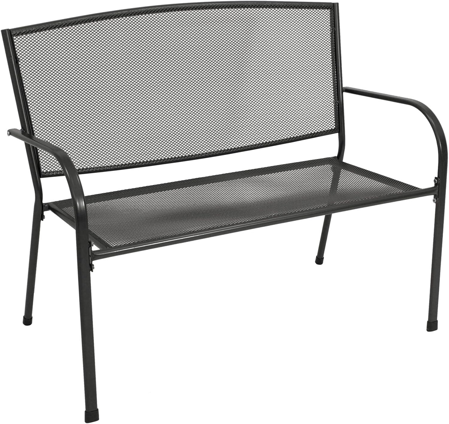 DEGAMO Gartenbank Metallbank Classic 2-sitzer 110cm, Streckmetall beschichtet, anthrazit