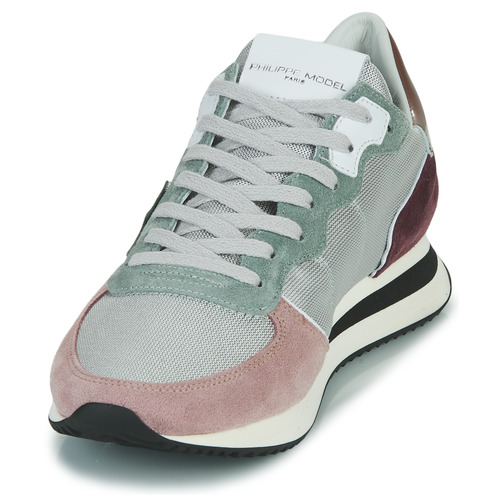 Philippe Model - TROPEZ X LOW WOMAN Gris / Rosa / Morado