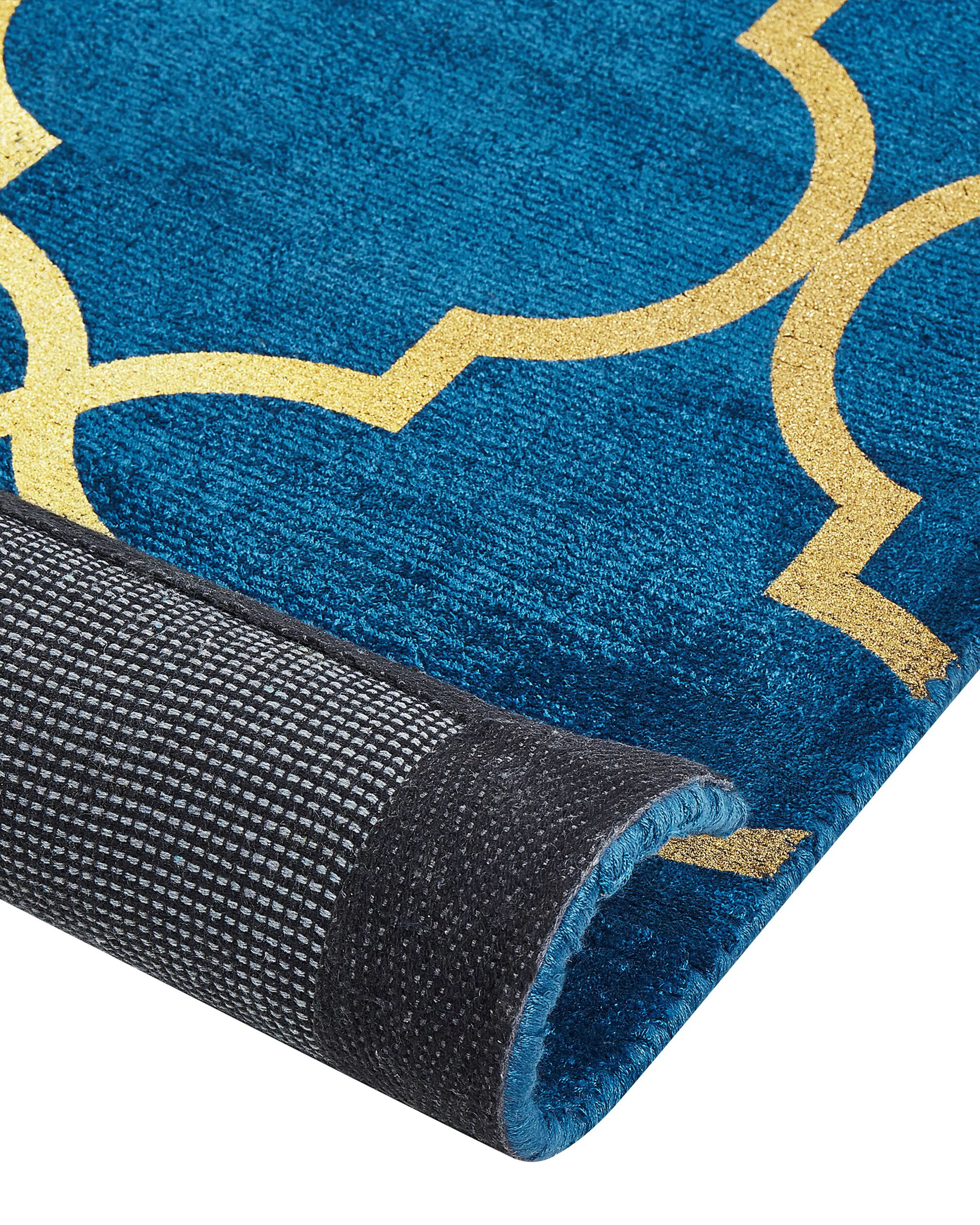 Vloerkleed YELKI Blauw 160 x 230 cm Viscose