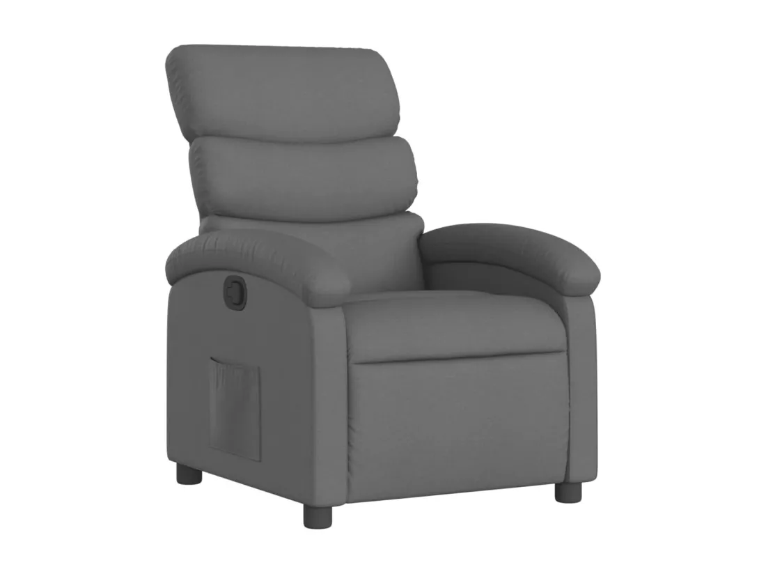 Fauteuil inclinable Gris foncé Tissu