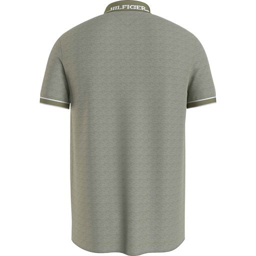 Tommy Hilfiger Monotype Oxford Collar Polo, Faded Olive/Ecru, L
