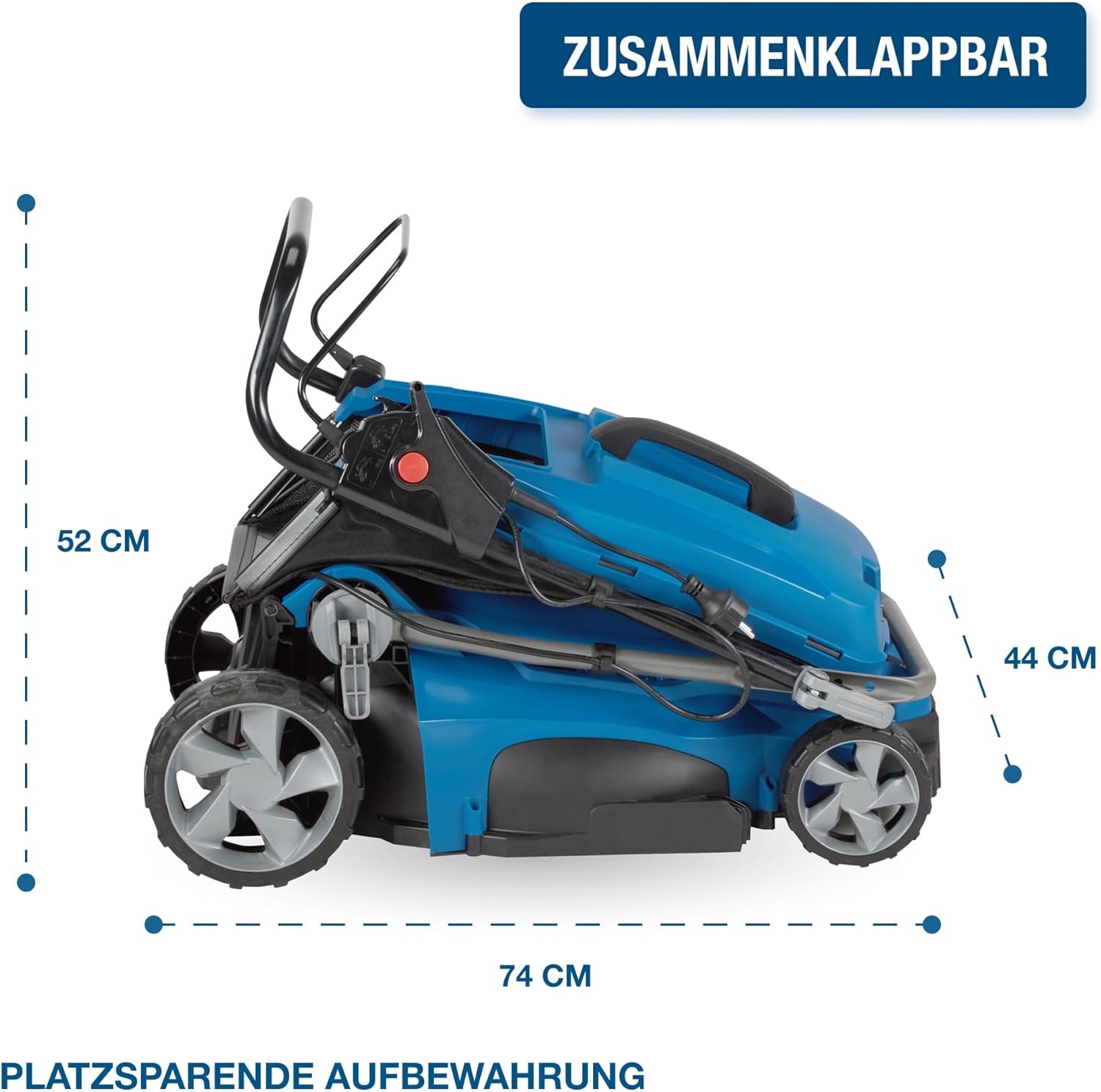 HYUNDAI Elektro-Rasenmäher LM4001E mit Mulchfunktion, Elektromäher, Mulcher, Mäher (40cm, 1800W, 50L Korb, 5-fache zentrale Höhenverstellung)